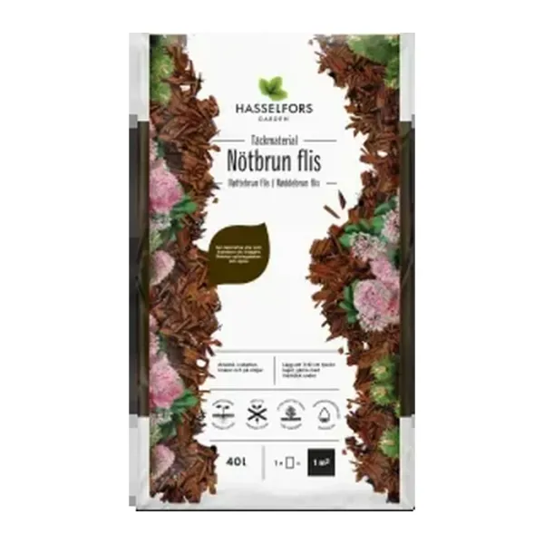Nötbrun flis, 40 l